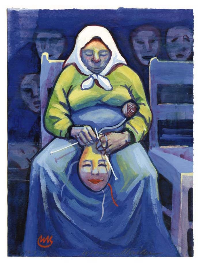 "Fri som Fuglen" Dansklærerforeningen - illustration Akvarel